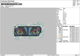 Akazasnow 02 Embroidery File 6 sizes