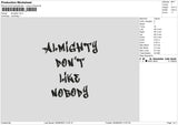 Almighty Embroidery File 6 sizes