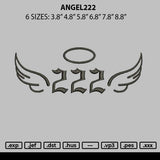 Angel222 Embroidery File 6 sizes