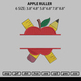 Apple Ruller Embroidery File 6 sizes