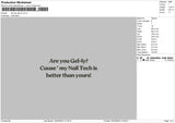 Are You Gel Embroidery File 6 sizes