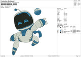 Astro Bot Embroidery File 6 size