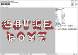 Saucetext 0512 Embroidery File 6 sizes