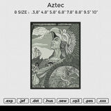 Aztec Embroidery File 6 size