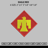 Eagle Red Embroidery File 6 sizes