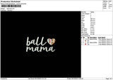Balltext Embroidery File 6 sizes