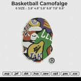 Basketball Camofalge Embroidery File 6 size