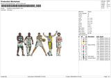 Basketball Players26326 Embroidery File 6 sizes
