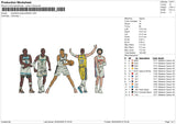 Basketball Players26326 Embroidery File 6 sizes