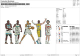Basketball Players26326 Embroidery File 6 sizes