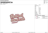 Behin The Lash Embroidery File 6 size
