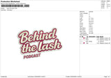 Behin The Lash Embroidery File 6 size