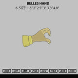 Belles Hand Embroidery File 6 sizes
