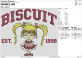Biscuit Embroidery File 6 size