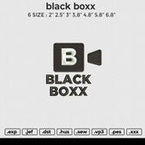Black Boxx Embroidery File 6 size