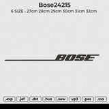 Bose24226 Embroidery File 6 size