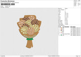 Bouqete Embroidery File 6 size