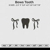 Bows Tooth Embroidery File 6 size