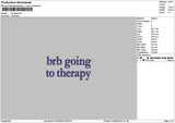 Brbtext 01 Embroidery File 6 sizes