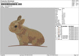 Rabbit 1811 Embroidery File 6 sizes