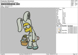 Bunny 1004 Embroidery File 6 sizes
