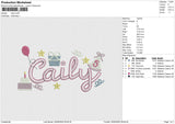 Caily Embroidery File 6 sizes