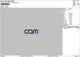 Camtext Embroidery File 6 sizes
