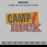 Rocktext Embroidery File 6 sizes