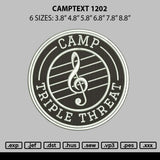 Camptext 1202 Embroidery File 6 sizes