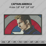 Captain America Rectangle Embroidery