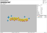 Capricorn Text Embroidery File 6 sizes