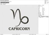 Capricorn Embroidery File 6 size