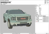 Car 0102 Embroidery File 6 sizes