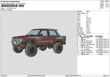 Car 0404 Embroidery File 6 sizes