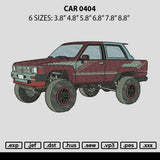Car 0404 Embroidery File 6 sizes