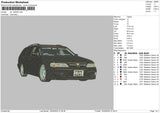 Car 1504 Embroidery File 6 sizes