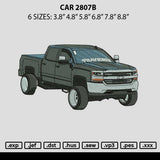 Car2807B Embroidery File 6 size