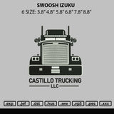 Castillo Trucking Embroidery File 6 sizes
