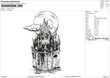 Castle v2 Embroidery File 6 size