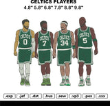 Celtics Players Embroidery File 6 sizes