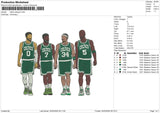 Celtics Players Embroidery File 6 sizes