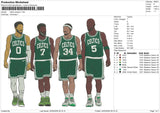 Celtics Players Embroidery File 6 sizes