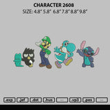 Character 2608 Embroidery File 6 sizes