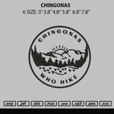 Chingonas Embroidery File 6 sizes