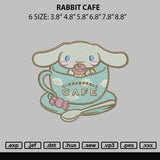 Rabbit Cafe Embroidery File 6 sizes