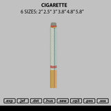 Cigarette Embroidery File 6 sizes