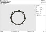 circle5425 Embroidery File 6 size