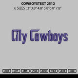 Cowboystext 2512 Embroidery File 6 sizes