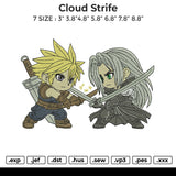 Cloud Strife Embroidery File 6 size