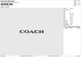 Coach Embroidery File 6 size